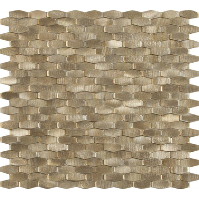 Dune Materia Mosaics Carreau mosaïque 28.4x30cm Halley Gold 5mm Mat/brillant Or