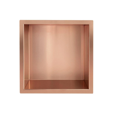 Wiesbaden Demis inbouwnis 30 x 30 x 7 cm geborsteld brons koper PVD OUTLETSTORE
