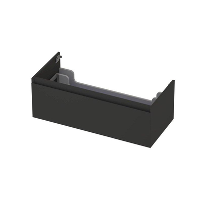 INK Wastafelonderkast - 100x45x35cm - 1 lade - greeploos - MDF lak - Antraciet mat