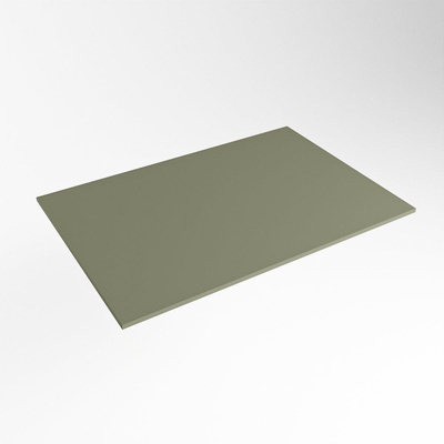 Mondiaz TOP 23 Topblad - 40x23.5x0.9cm - geschikt voor afdekplaat - Solid surface - Army