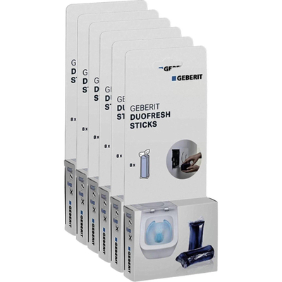 Geberit Sigma toiletblokhouderset - voor Geberit UP320 en DuoFresh sticks - 56 stuks - hoogglans chroom
