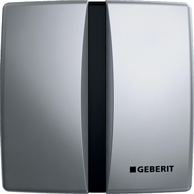 Geberit Urinoir Basic stuursysteem batterijvoeding - 16x16cm - met infrarood - voor frontbediening - verchroomd chroom mat