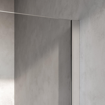 BRAUER Oblivion Douche à l'italienne - 90x200cm - paroi latérale 30cm - revêtement verre - verre clair - Chrome