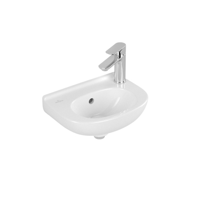 Villeroy & Boch O.novo Compact Lave-main 36x27.5cm avec trop-plein et 1 trou de robinet Ceramic+ Blanc