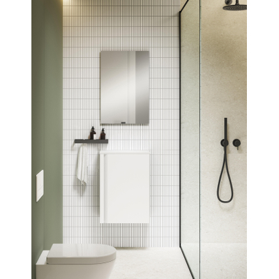 Saniclass Chaci Meuble sous-lavabo pour lave-mains - 40x55cm - 1 porte - avec plan de toilette - blanc mat