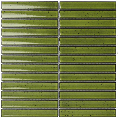 The Mosaic Factory Sevilla mozaïektegel - 29.6x29.9cm - wandtegel - Rechthoek - Porselein Green Glans