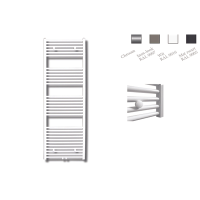 Sanicare radiateur design à raccordement central droit 160x45cm blanc