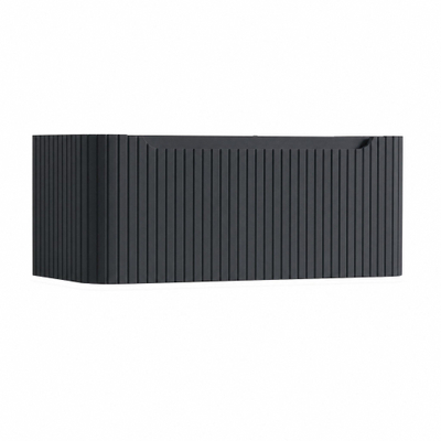 H&R Badmeubelen Juice Wastafelonderkast - 100x45x40cm - afgeronde hoeken - 3D-front - 1 lade - geïntegreerde greep - dark blue