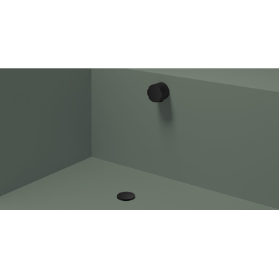 Hotbath Cobber badoverloop - vulcombinatie - verlengd - Mat Zwart PVD