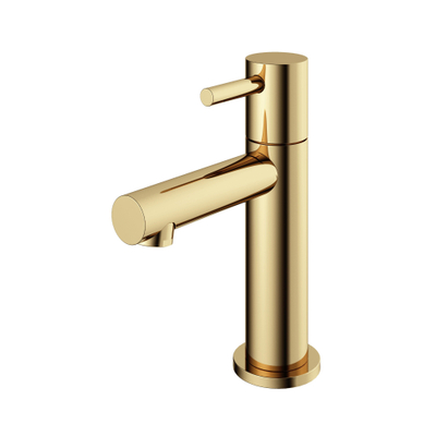 Hotbath Dude Fonteinkraan opbouw - L-uitloop 8.5cm - natural messing SHOWROOMMODEL