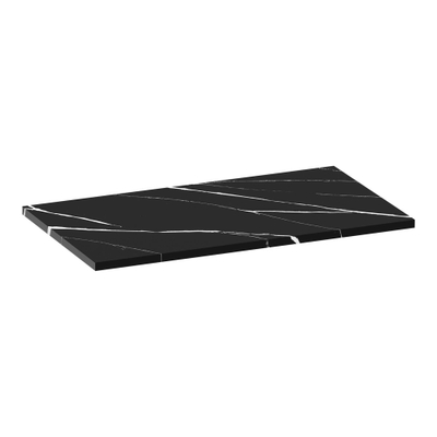 BRAUER Mirage topblad 80x46x2cm - marmerlook - composiet - Nero Marquina