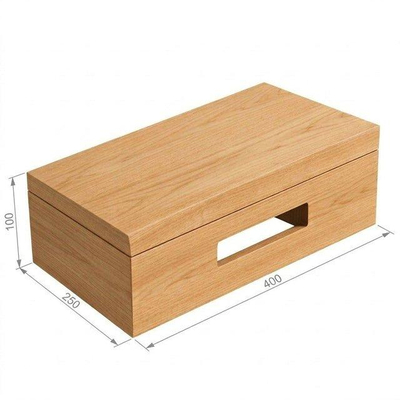 Royal Plaza Terra pack lave-mains – 40 x 25 x 10 cm – bois noir – robinet noir mat – sandwood (chêne clair)