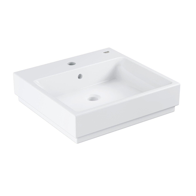 GROHE Cube céramique Lavabo à poser 50x49cm avec trou de robinet et trop-plein Pureguard blanc