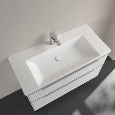 Villeroy & boch subway 3.0 lavabo de meuble 100x47x16.5cm rectangle 1 trou pour robinet sans trou de trop-plein blanc alpin gloss ceramic