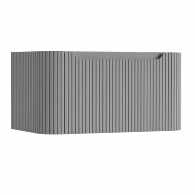 H&R Badmeubelen Juice Wastafelonderkast - 80x45x40cm - afgeronde hoeken - 3D-front - 1 lade - geïntegreerde greep - stone grey mat