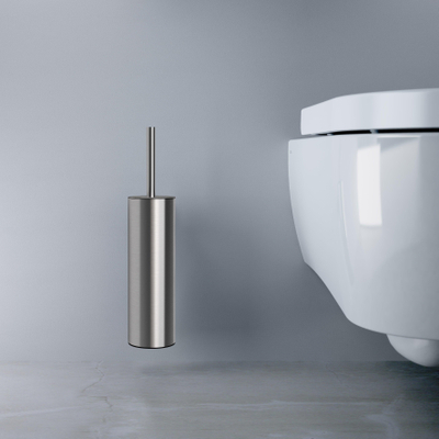 Clou Sjokker toiletborstelgarnituur 8x37.2cm wandmodel rvs geborsteld