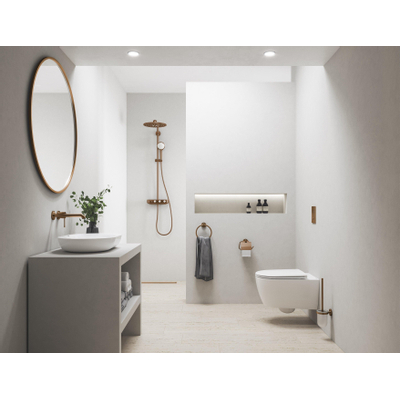 GROHE Essentials closetrolhouder met klep brushed hard graphite SHOWROOMMODEL