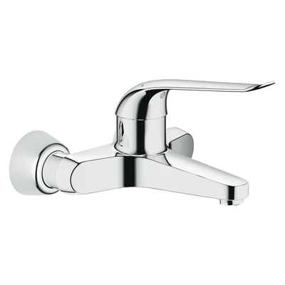 GROHE Eurosmart Care wandkraan met koppelingen inclusief hendel 17cm 20,3cm chroom
