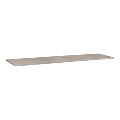 BRAUER Concrete wastafelblad - 200x46x3cm - zonder kraangat - gecoat beton grijs gemêleerd