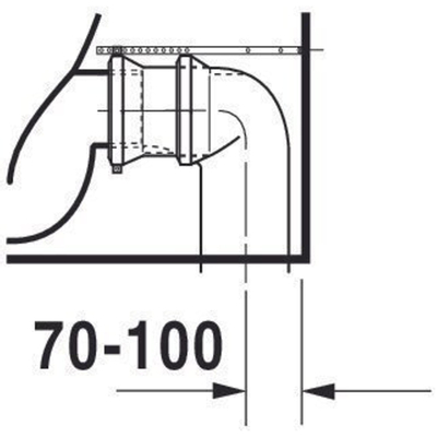 Duravit Starck 2 Duoblokpot vario - met verdekte bevestiging - zonder reservoir - wit
