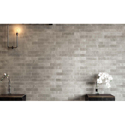 Fap ceramiche maku gris 7,5x30cm carreau de mur aspect pierre naturelle gris mat