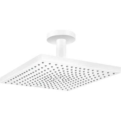 Hansgrohe Raindance E douche de tête - 30x30cm - carré - avec raccord plafond - blanc mat