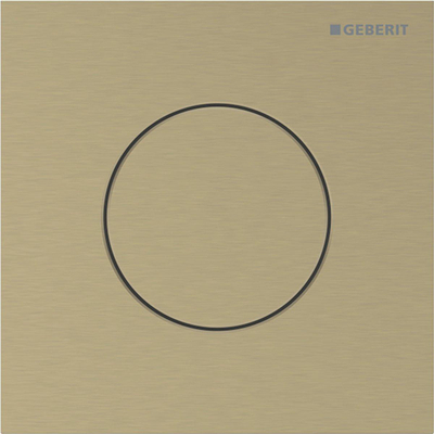 Geberit type 40 urinioir bedieningsplaat - pneumatisch - rond - messingkl./geb/easy-to-cl