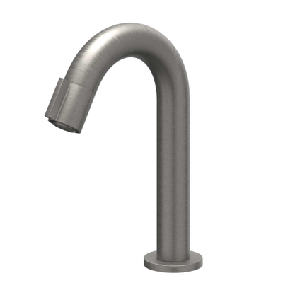 IVY Pact Fonteinkraan - gebogen - opbouw - laag - Geborsteld metal black PVD