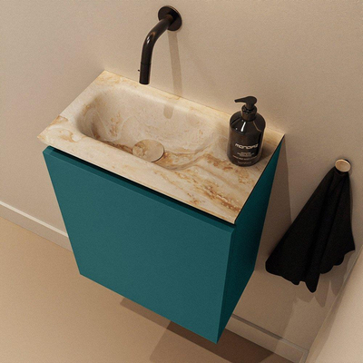 MONDIAZ TURE-DLUX 40cm toiletmeubel Smag. EDEN wastafel Frappe positie links. Zonder kraangat.