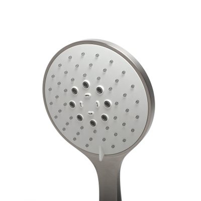 Hotbath Mate Handdouche - met 3 standen - 23cm - diameter 13cm kunststof - kunststof waterbesparend - geborsteld nikkel (RVS)