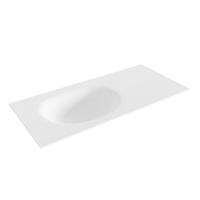 MONDIAZ MOON Talc solid surface inbouw wastafel 101cm Positie wasbak links OUTLETSTORE