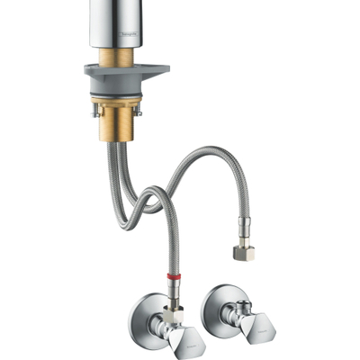 Hansgrohe Hoekstopkraan E - met G 3/8 aansluiting - hoogglans chroom