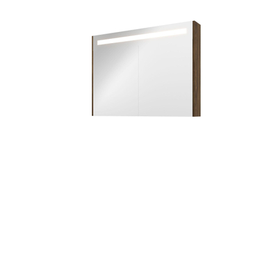 Proline Spiegelkast Premium met geintegreerde LED verlichting, 2 deuren 100x14x74cm Cabana oak