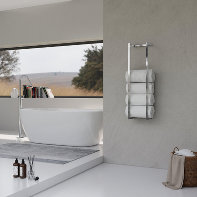 Fortifura Calvi Handdoekrek - 95x25x20cm - hoogglans chroom