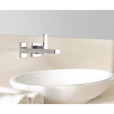 Villeroy & Boch Loop en Friends opzetwastafel met plug met keramische afdekking O38cm met overloop ceramic+ wit