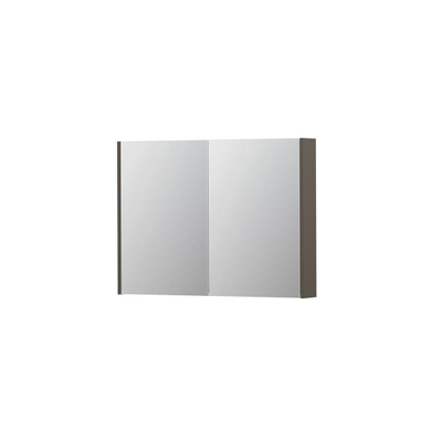 INK SPK2 spiegelkast – 100x74x14 cm – 2 deuren, dubbelzijdige spiegeldeuren – Taupe