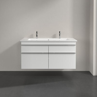 Villeroy & Boch Venticello meuble sous-lavabo - 115,3x59cm - 4x tiroir blanc brillant