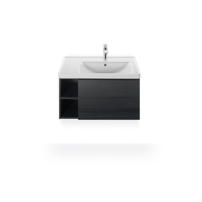 Duravit d-neo lavabo avec wonderglass 80x48x17cm 1 trou pour robinetterie rectangle céramique blanc