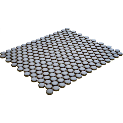 The Mosaic Factory Venice mozaïektegel - 29x32cm - 5.5mm - rond - glans blue grey (grijs)