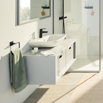 GROHE Start Cube handdoekring - 18.8cm - vierkant - mat zwart
