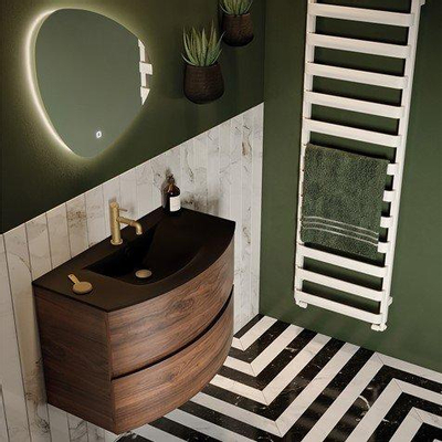 Crosswater Artist Miroir - 64x50cm - LED - de 2700K à 6400K - dimmable - en forme de galet