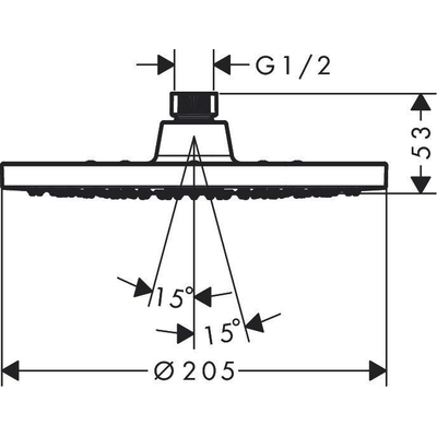 Hansgrohe Vernis hoofddouche 20cm ecosmart mat zwart