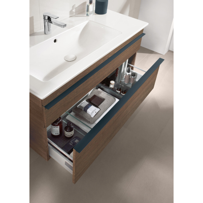 Villeroy & Boch Venticello Lavabo pour meuble avec lavabo gauche 100x50cm avec 1 trou pour robinetterie (et 2 trous perçables) avec trop plein blanc