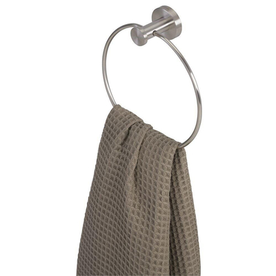 Geesa Nemox Stainless Steel handdoekring - 18.3x20x6cm - geborsteld roestvrijstaal - RVS