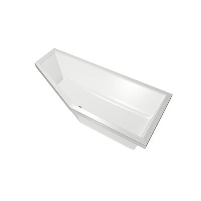 Xenz Society Baignoire d'angle - 170x75x48 - bonde Centrale - Droite - Compact - acrylique - blanc