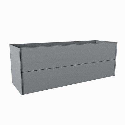 Mondiaz TENCE wastafelonderkast - 140x45x50cm - 2 lades - uitsparing links en rechts - push to open - softclose - Plata