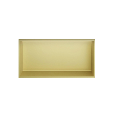 Hotbath &MORE Inbouwbox of inbouwnis - 30x60x10 - met LED - IP44 - PVD - geborsteld messing (goud)