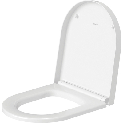 Duravit ME by Starck Abattant de WC 43.8x37.4x5.1cm compact avec softclose avec quickrelease Matière synthétique blanc Brillant