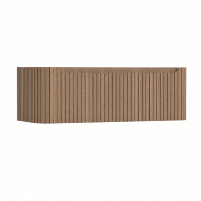 H&R Badmeubelen Juice Wastafelonderkast - 120x45x40cm - linkerhoek afgerond - 3D-front - 1 lade - geïntegreerde greep - charleston