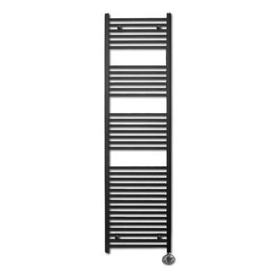 Sanicare Lumara Radiateur electrique - 170x50cm - 1026W - thermostat chrome - en bas à droite - aluminium - noir mat